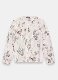 Best Shirred Printed Blouse Shirts & Blouses|All Tops