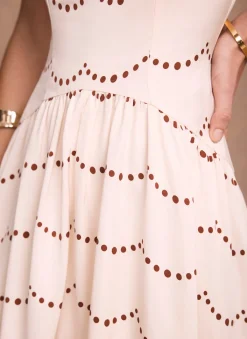New Spot Print Maxi Dress Occasion Dresses|Occasion Dresses
