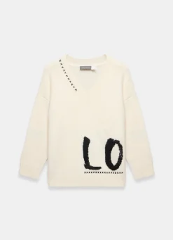Hot Wool Blend Graphic Love Jumper Jumpers|Jumpers & Cardigans