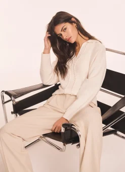 Hot Cream Wool Blend Knit Jumper Jumpers|Jumpers & Cardigans
