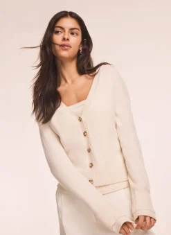 Sale Cream Wool Blend Layered Cardigan Cardigans|Jumpers & Cardigans