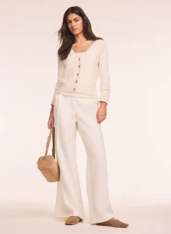 Sale Cream Wool Blend Layered Cardigan Cardigans|Jumpers & Cardigans