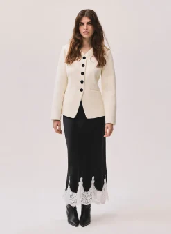 Clearance Wool Blend Sculpted Jacket Jackets