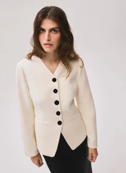 Clearance Wool Blend Sculpted Jacket Jackets