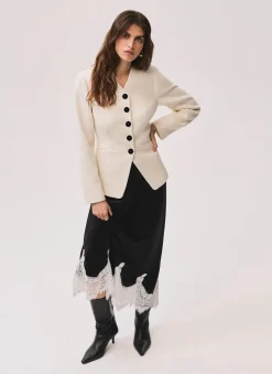 Clearance Wool Blend Sculpted Jacket Jackets