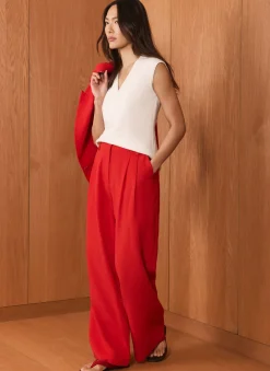 Best Cream Wool Blend Sleeveless Knit Top Knitted Tops|Knitted Tops