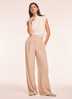Online Cream Wool Blend Sleeveless Knit Top Knitted Tops|Knitted Tops