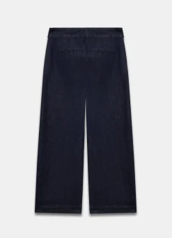 Dark Indigo Cropped Jeans Jeans|Wide Leg Jeans