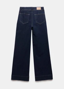 Sale Dark Indigo Tailored Wide Jeans Wide Leg Jeans