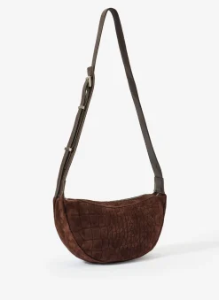 New Dolly Textured Suede Scoop Sling Bag Bags