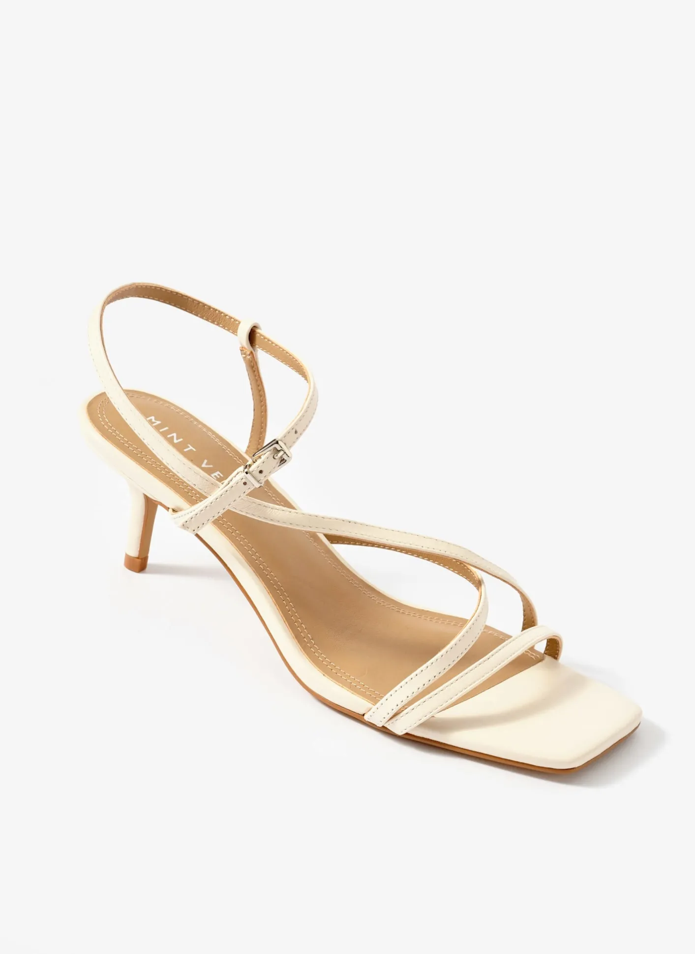 Outlet Eli Leather Strappy Kitten Heels Heels|Heels