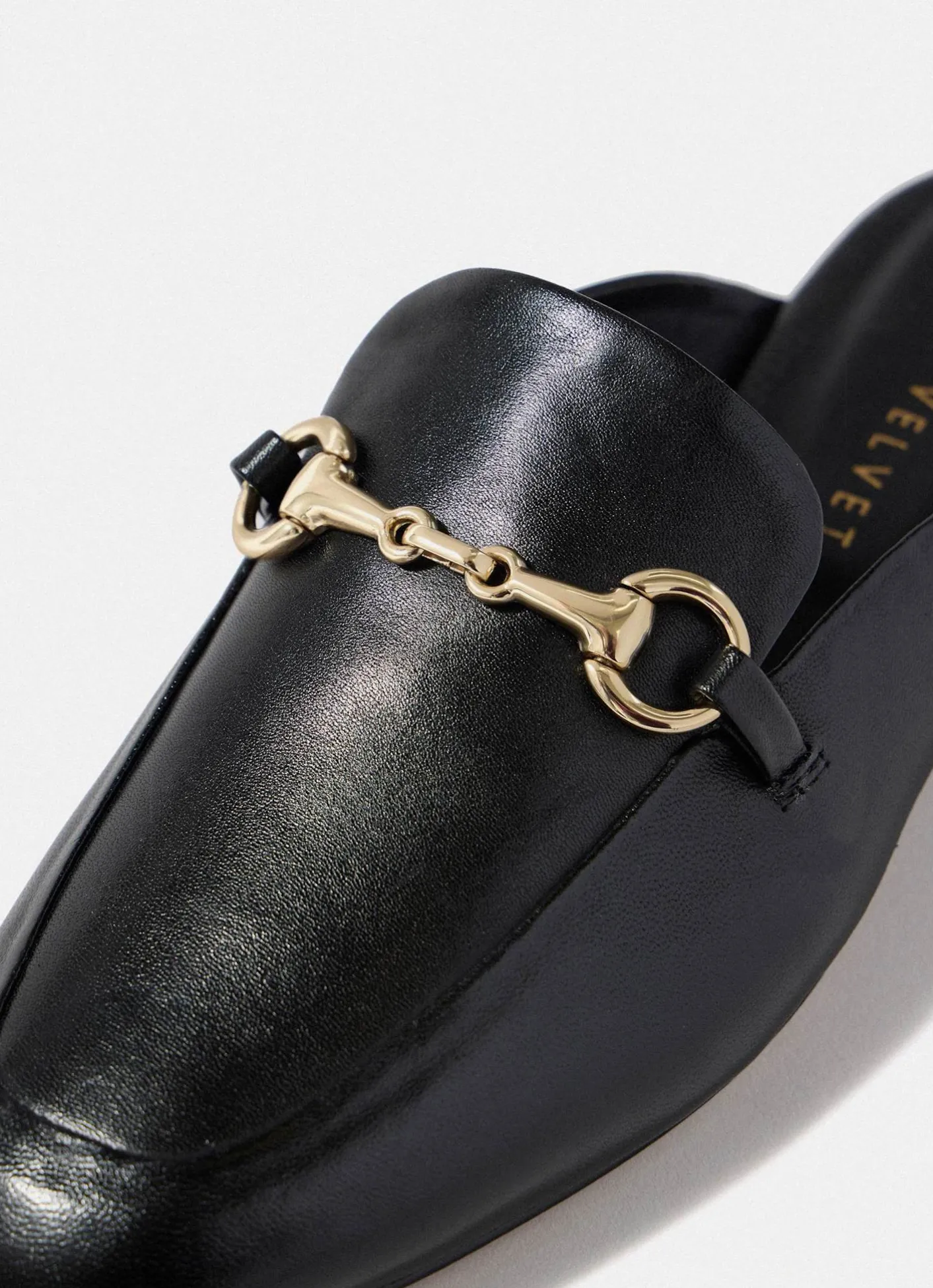 Best Faye Leather Backless Loafers Flat Shoes
