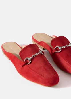 Faye Suede Backless Loafers Flat Shoes
