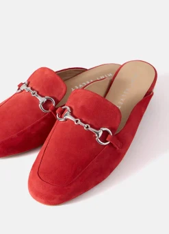 Faye Suede Backless Loafers Flat Shoes