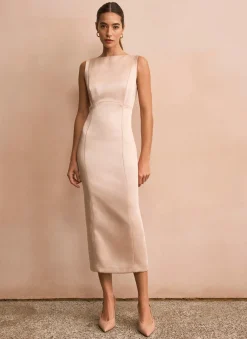 Best Satin Midi Shift Dress Occasion Dresses|Occasion Dresses
