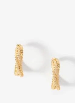 Best Tone Crossover Hoop Earrings Jewellery|Jewelry