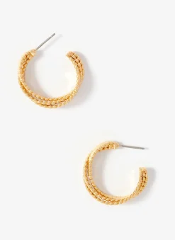 Best Tone Crossover Hoop Earrings Jewellery|Jewelry