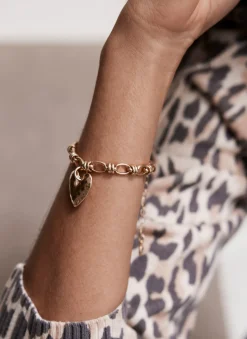 Clearance Tone Heart Charm Bracelet Jewellery|Jewelry