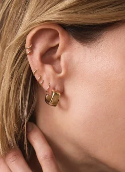 Sale Tone Mini Rounded Square Hoop Earrings Jewellery|Jewelry