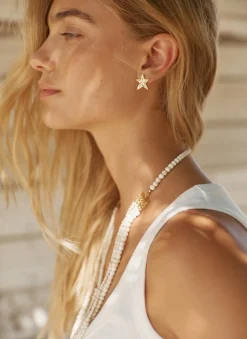 Online Tone Mini Starfish Stud Earrings Jewellery|Jewelry