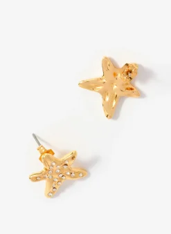 Online Tone Mini Starfish Stud Earrings Jewellery|Jewelry