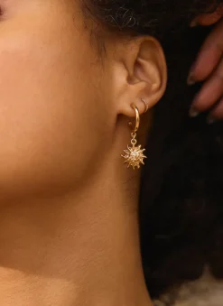 Online Tone Mini Sun Earrings Jewellery|Jewelry
