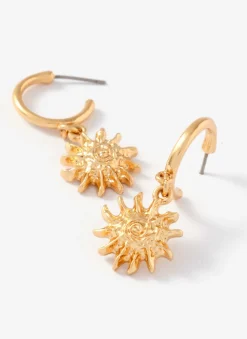 Online Tone Mini Sun Earrings Jewellery|Jewelry