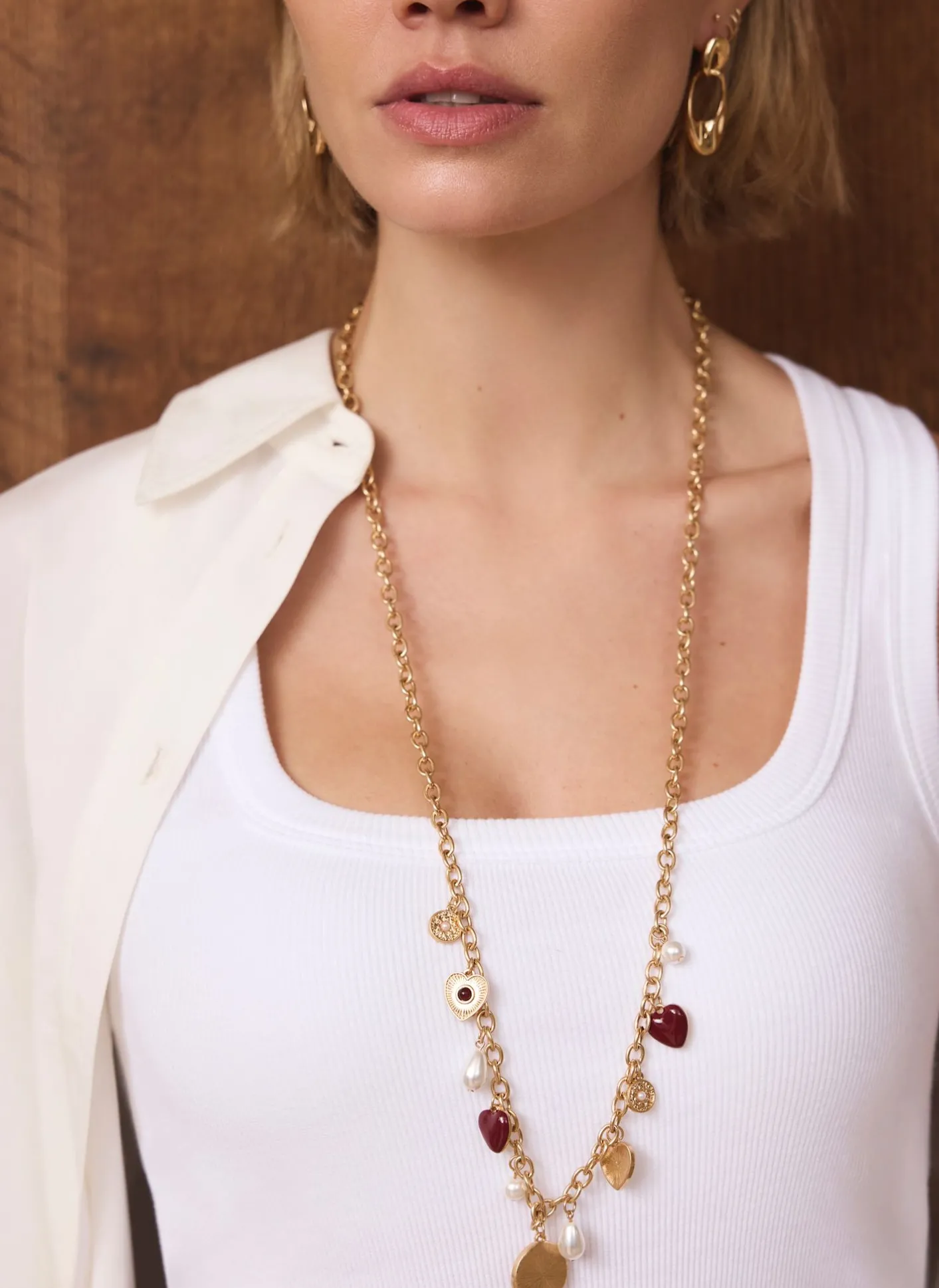 Best Tone Multi Charm Necklace Jewellery|Jewelry