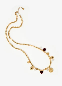 Best Tone Multi Charm Necklace Jewellery|Jewelry