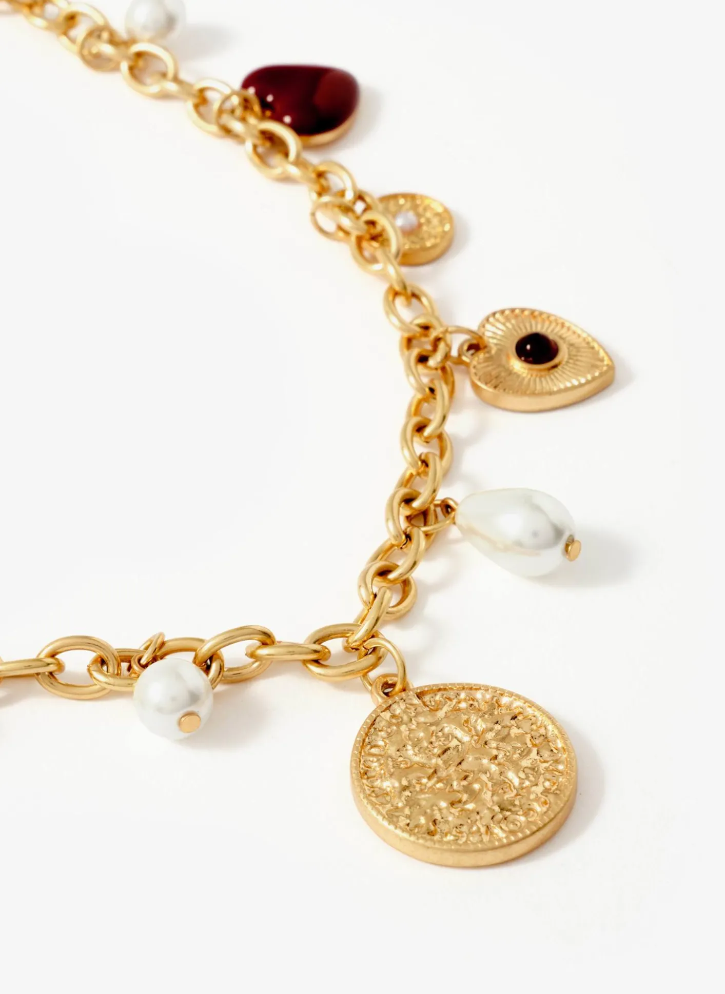 Best Tone Multi Charm Necklace Jewellery|Jewelry