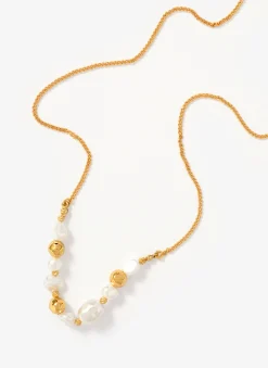 New Tone Pearl Long Necklace Jewellery|Jewelry