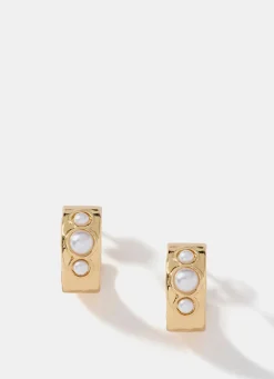 Best Tone Pearl Mini Hoop Earrings Jewellery|Jewelry