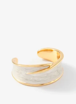 Clearance Gold Tone Pearlescent Bangle Jewellery|Jewelry