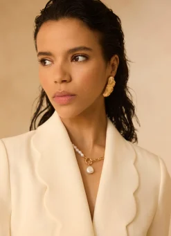 Outlet Tone Shell Statement Earrings Jewellery|Jewelry