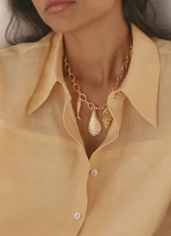 Tone Shell Statement Charm Necklace Jewellery|Jewelry