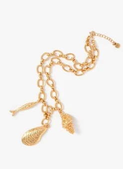 Tone Shell Statement Charm Necklace Jewellery|Jewelry