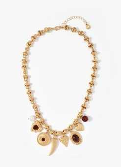 Online Tone Statement Charm Necklace Jewellery|Jewelry