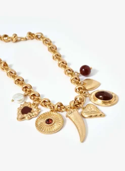 Online Tone Statement Charm Necklace Jewellery|Jewelry