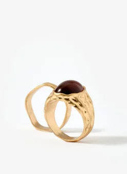 New Tone Two Pack Hammered Rings Jewellery|Jewelry
