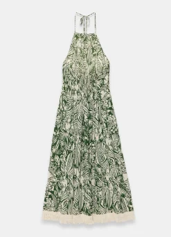 Printed Cotton Halterneck Maxi Dress Summer Dresses|Maxi Dresses