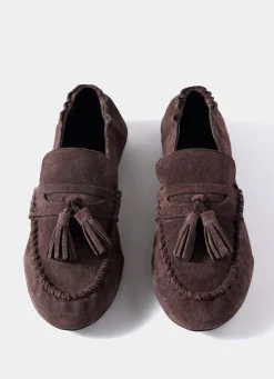 Discount Indie Suede Loafers Flat Shoes