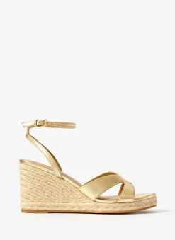 Hot Jase Leather Espadrille Wedges Heels|Heels