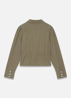 Outlet Cotton Blend Peplum Jacket Jackets