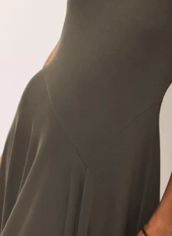 Discount Jersey Asymmetric Midi Dress Midi Dresses