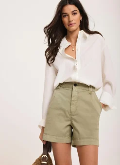 Clearance Pleated Chino Utility Shorts Shorts|Trousers