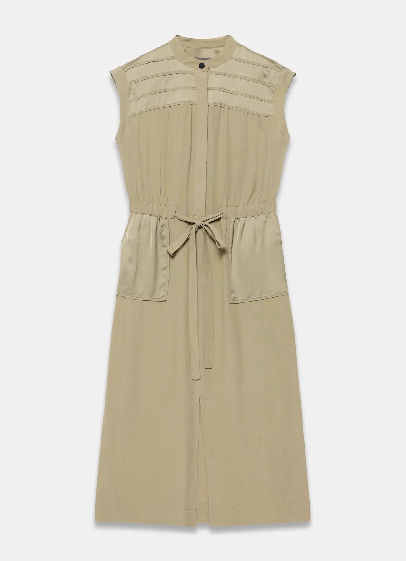 Hot Satin Utility Midi Dress Summer Dresses|Midi Dresses