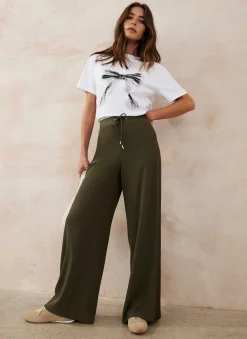 Discount Side Stripe Wide Trousers Wide Leg Trousers|Trousers