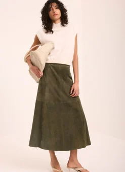 Online Suede Midi Skirt Midi Skirts|Skirts