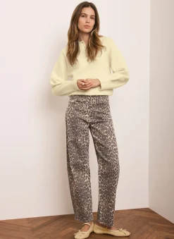 Sale Leopard Print Barrel Leg Jeans Barrel & Balloon Jeans