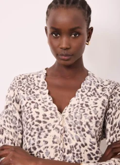 Discount Leopard Print Cotton Cardigan Cardigans|Jumpers & Cardigans